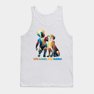 Life Leads, Dog Guides | Dog and a Boy | Dog Lover Design | Best friend Doggy Tank Top